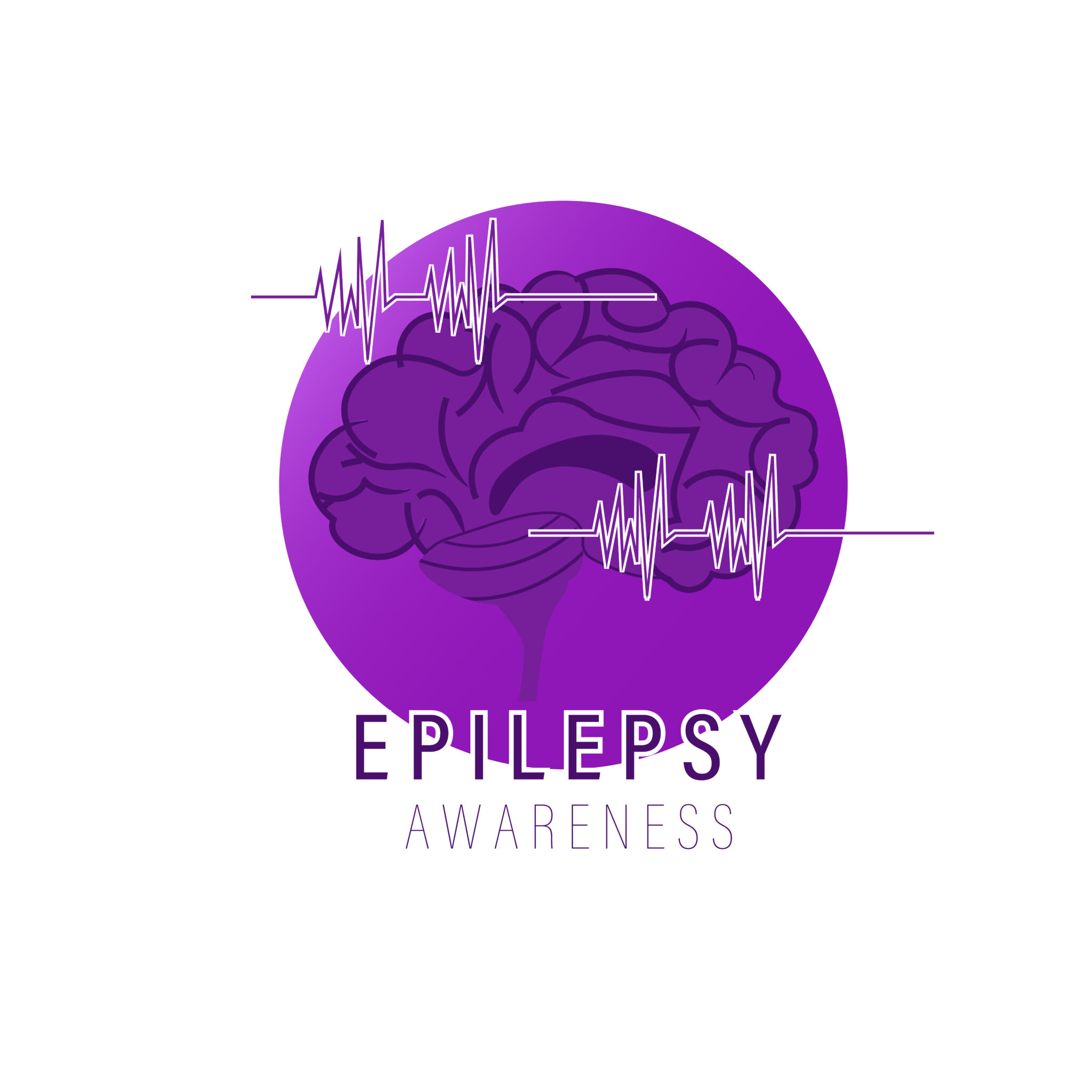 How is epilepsy diagnosed: A graphic showing the brain with electrical waves, symbolizing epilepsy awareness and the importance of diagnosis.